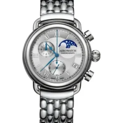 Aerowatch Metallarmband-1942 Moon Phase Chronograph Quartz - A 78100 AA03 M