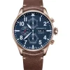 Aerowatch Lederarmband-Les Grandes Classiques Pilote Chronograph - A 61989 RO05
