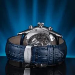 Aerowatch Lederarmband-Les Grandes Classiques Chrono Skeleton - A 61989 AA07 1/2 SQ