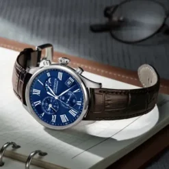 Aerowatch Lederarmband-Les Grandes Classiques Chronograph Mondphase - A 78990 AA04