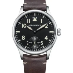 Aerowatch Lederarmband-Renaissance Big Mechanical Pilot - A 55981 AA02