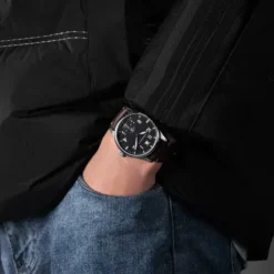 Aerowatch Lederarmband-Renaissance Big Mechanical Pilot - A 55981 AA02