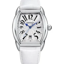 Aerowatch Lederarmband-Streamline Quarz - A 42959 AA05 BLANC