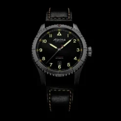 Alpina Lederarmband-Startimer Pilot Automatic - AL-525BBG4S26