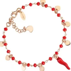 Amen (Kette mit) Herz-Lucky Horn Red and Hearts Armband - BRCSHRR1