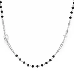 Amen (Kette mit) Kreuz-Rosary Crystal Cross Halskette - CROBN3