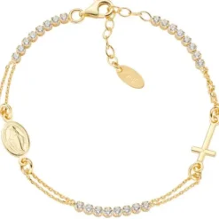 Amen (Kette mit) Kreuz-Rosary Style Tennis Cross Armband - BRCRMIGBZ3