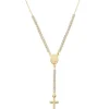 Amen (Kette mit) Kreuz-Rosary Style Tennis Cross Halskette - CLCRMIGBZ4