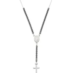 Amen (Kette mit) Kreuz-Rosary Style Tennis Cross Halskette - CLCRMIBNZ4