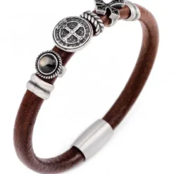 Amen (Kette mit) Kreuz-Steel Armband - BR705-M