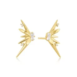 Ania Haie Ohrringe-Gold Polished Punk Ohrstecker - E053-05G