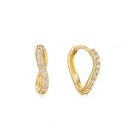 Ania Haie Ohrringe-14kt Gold Magma Diamond Huggie Ohrringe - EAU004-02YG