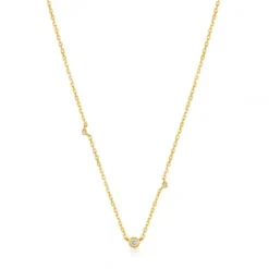 Ania Haie Halsketten-14Kt Gold Triple Diamond Halskette - NAU001-04YG