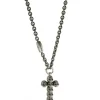Bikergold (Kette mit) Kreuz-Ankerkette Anhänger Kreuz Skull Multi - BG10004