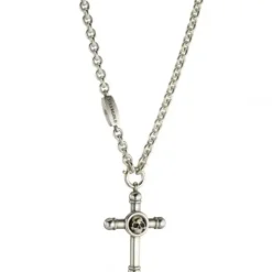 Bikergold (Kette mit) Kreuz-Ankerkette Anhänger Kreuz Skull Single - BG10005