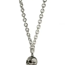 Bikergold Halsketten-Ankerkette Anhänger Skull - BG10003