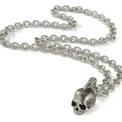 Bikergold Halsketten-Ankerkette Anhänger Skull - BG10003