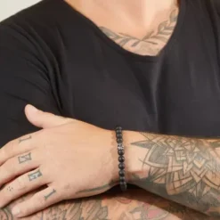 Bikergold Armbänder-Armband Onyx Skull - BG6002