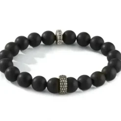 Bikergold Armbänder-Armband Onyx Tire Cross - BG6008