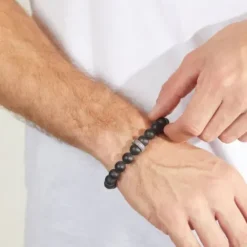 Bikergold Armbänder-Armband Onyx Tire Cross - BG6008