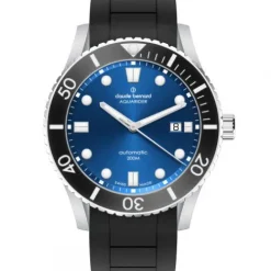 Claude Bernard Silikonarmband-Aquarider Automatic Date - 80129 3NBCA BUIB