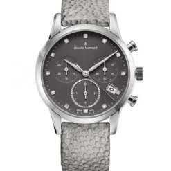 Claude Bernard Lederarmband-Classic Chronograph Ladies - 10231 3 TAPN1
