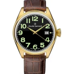 Claude Bernard Lederarmband-Proud Heritage Date - 70203 37JC NB