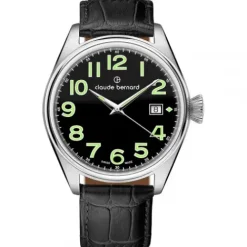 Claude Bernard Lederarmband-Proud Heritage Date - 70203 3C NB