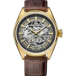 Claude Bernard Lederarmband-Proud Heritage Automatic Skeleton - 85307 37JC GID