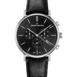 Claude Bernard Lederarmband-Slim Line Chronograph - 10258 3 NIN