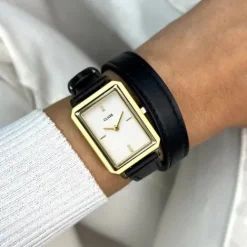 Cluse Lederarmband-Fluette Gold - CW11513