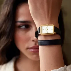 Cluse Lederarmband-Fluette Gold - CW11513