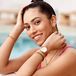 Cluse Lederarmband-Féroce Petite Gold - CW11213