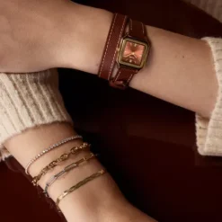 Cluse Lederarmband-Gracieuse Petite Gold - CW11810