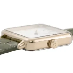 Cluse Lederarmband-La Tétragone Gold Alligator - CW0101207016