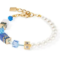 Coeur de Lion Armbänder-GeoCube Precious Fusion Pearls Armband - 5086/30-0716