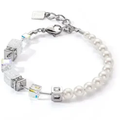 Coeur de Lion Armbänder-GeoCube Precious Fusion Pearls Armband - 5086/30-1400