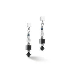 Coeur de Lion Ohrringe-Square Stripes Ohrstecker - 4355/21-1317