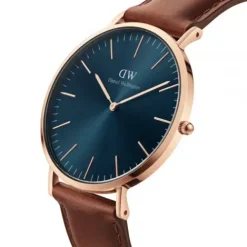 Daniel Wellington Lederarmband-Classic St. Mawes Arctic Rose Gold (40 mm) - DW00100626