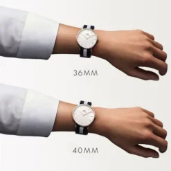 Daniel Wellington Textilarmband (Nato)-Classic Black Cornwall Silver