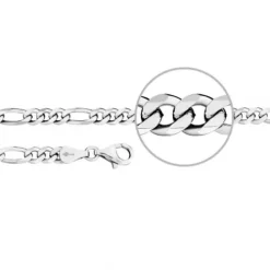 Der Kettenmacher Halsketten-Figarokette Silber Diamantiert