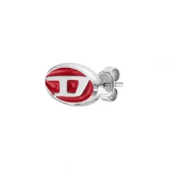 Diesel Ohrringe-Oval D Logo Einzel Ohrstecker - DX1443040