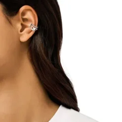 Diesel Ohrringe-Oval D Logo Einzel Ohrklemme - DX1532040