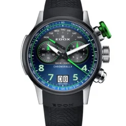 Edox Silikonarmband-Chronorally Chronograph - 38003 TINV BUNV