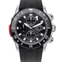 Edox Silikonarmband-CO-1 Chronograph Automatic Bezel Lock - 01128 3NRCA NN