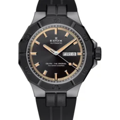 Edox Silikonarmband-Delfin Day Date Automatic - 88008 37RGNCA GBEI