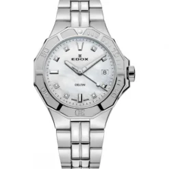 Edox Metallarmband-Delfin Diver Date Lady - 53020 3M NADN