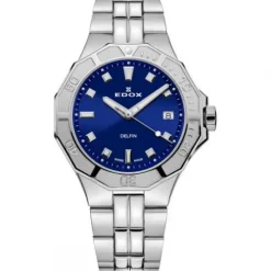 Edox Metallarmband-Delfin Diver Date Lady - 53020 3M BUN