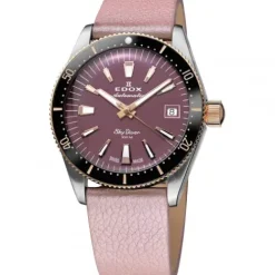 Edox Lederarmband-SkyDiver 38 Date Automatic Limited Edition - 80131 357RNRC VIO