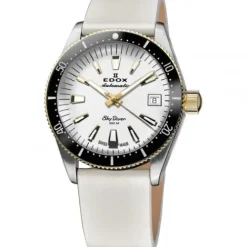 Edox Lederarmband-SkyDiver 38 Date Automatic Limited Edition - 80131 357JNC BI